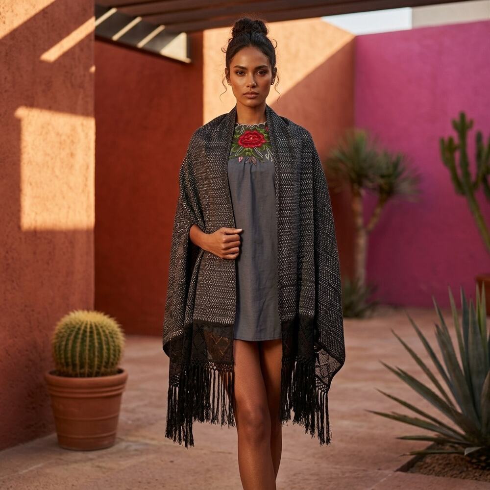 Mexican Rebozo Scarf, artisela stunning